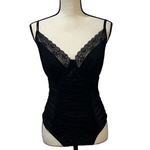 FTF Ruched Mesh Bodysuit